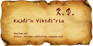 Kaján Viktória névjegykártya